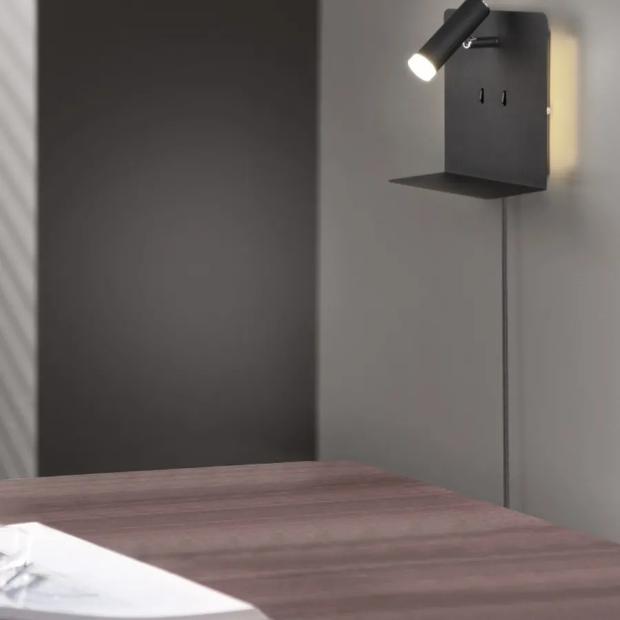 Discount Trio Lighting Element vegglampe - Svart