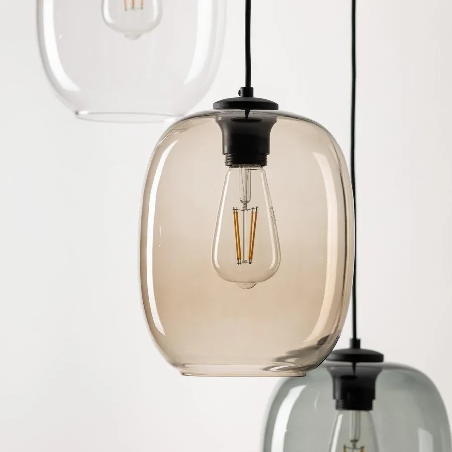 TK Lighting Elio takpendel 3-lys Flerfarget