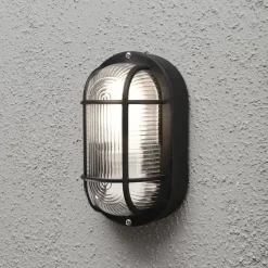 Discount Konstsmide Elmas vegglampe utendørs IP44 - Svart
