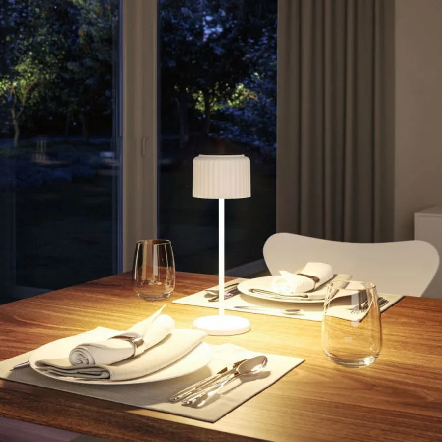 Discount Paulmann Else bordlampe oppladbar via USB eller solcelle 2700 Kelvin IP44