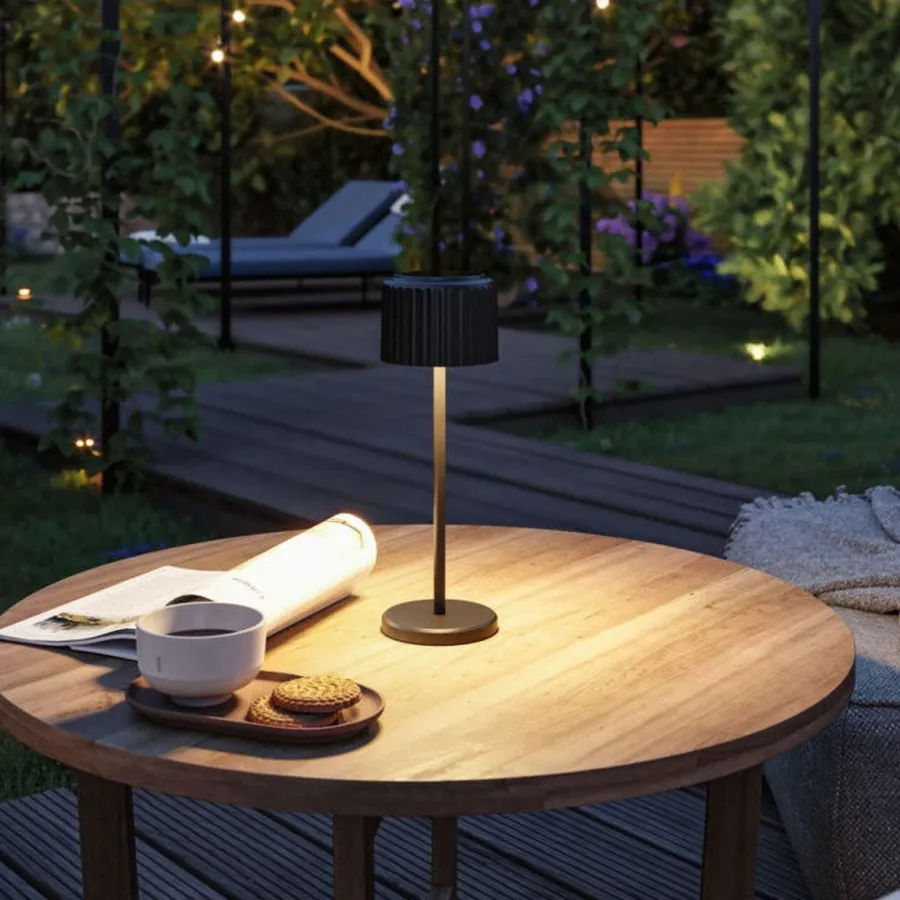 Discount Paulmann Else bordlampe oppladbar via USB eller solcelle 2700 Kelvin IP44