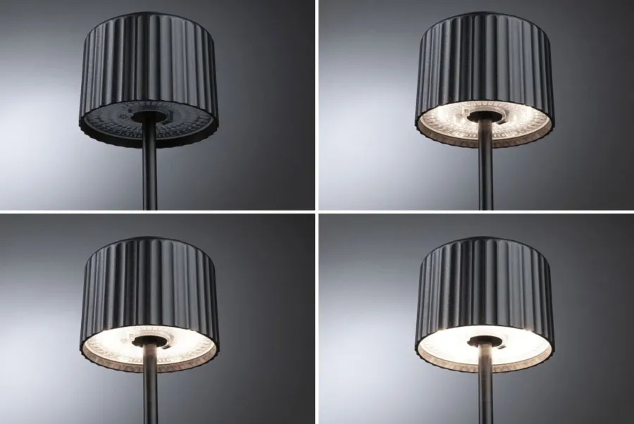 Discount Paulmann Else bordlampe oppladbar via USB eller solcelle 2700 Kelvin IP44