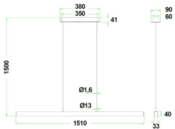 Online NorDesign Era 1500 takpendel 27W LED 2700 Kelvin RA90 dimbar