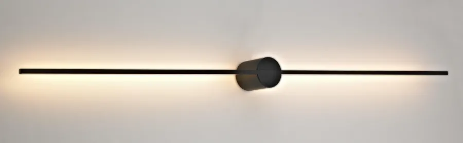 Outlet NorDesign Eros 600 vegglampe IP44 dimbar Inwards - Svart