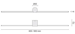 Discount NorDesign Eros 900 vegglampe IP44 dimbar - Svart