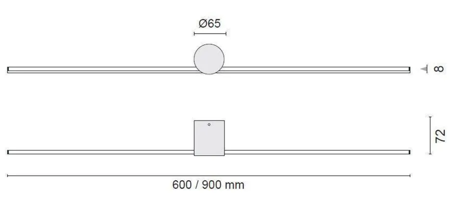 Discount NorDesign Eros 900 vegglampe IP44 dimbar - Svart