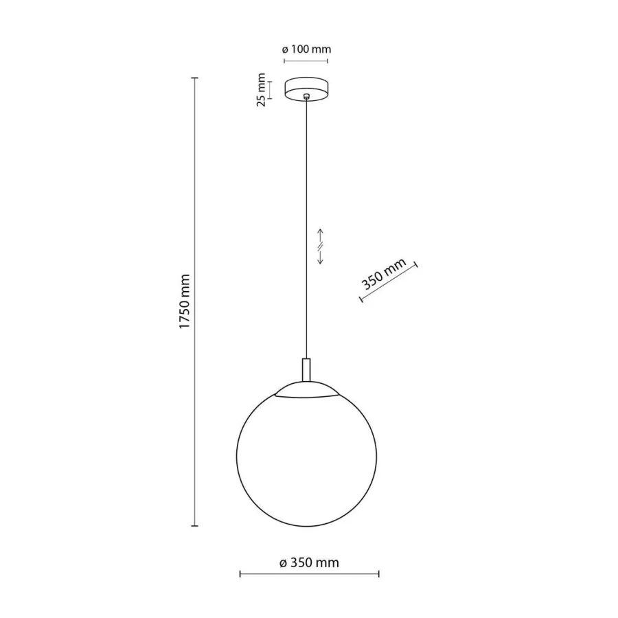 Best TK Lighting Esme takpendel 35 cm Hvit