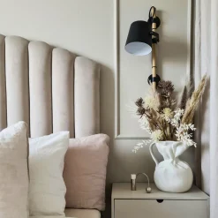 Clearance Aneta Lighting Espresso vegglampe - /tre Svart