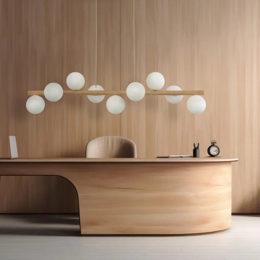 Sale TK Lighting Estera wood takpendel 9-lys