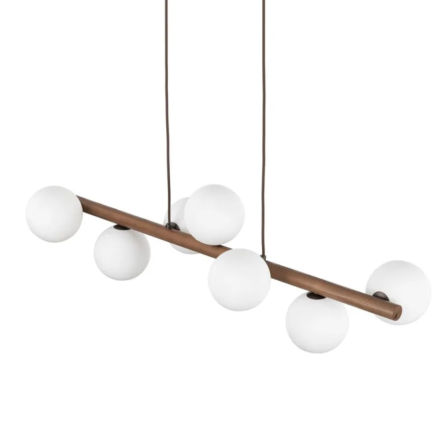 New TK Lighting Estera wood takpendel 7-lys