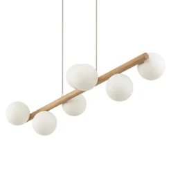 New TK Lighting Estera wood takpendel 7-lys