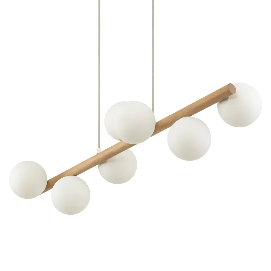 New TK Lighting Estera wood takpendel 7-lys