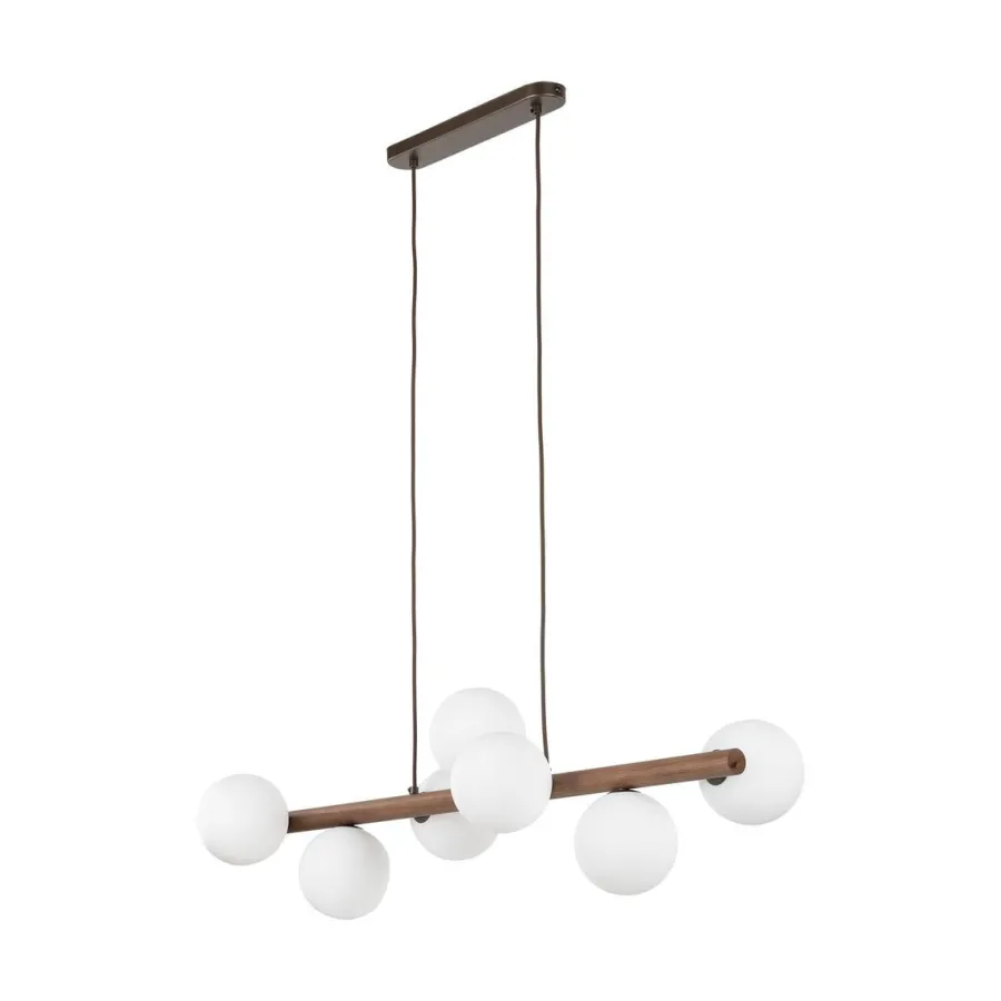 New TK Lighting Estera wood takpendel 7-lys