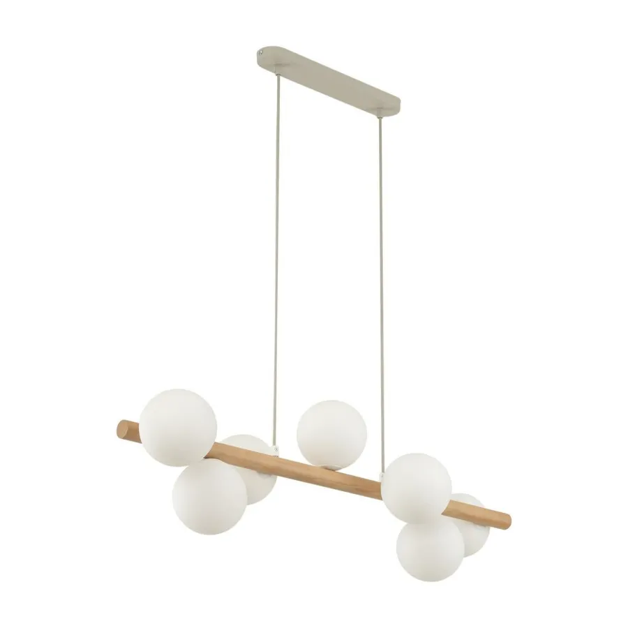 New TK Lighting Estera wood takpendel 7-lys