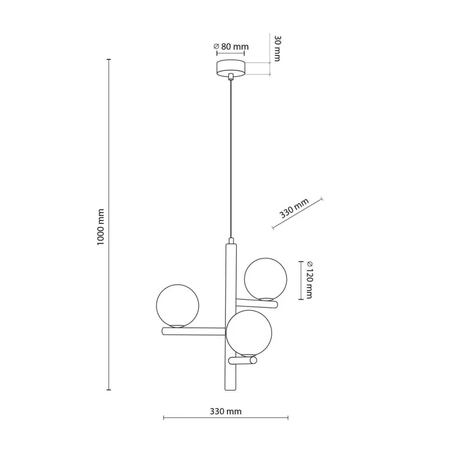 New TK Lighting Estera wood takpendel 3-lys Natur / Opal
