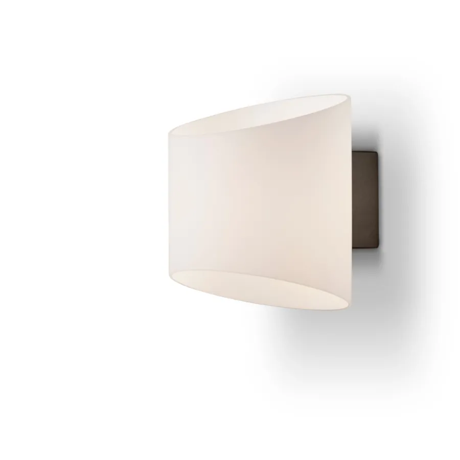 Outlet Herstal Evoke Oval 18 cm vegglampe - Antrasittgrå/Hvit Grå / Hvit
