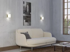 Hot Herstal Evoke vegglampe small G9 - Børstet messing/Opal Messing / Opal