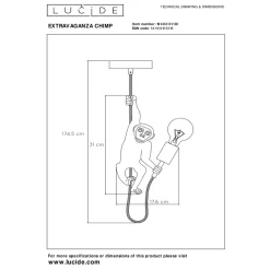 Clearance Lucide Extravaganza Chimp takpendel Gull