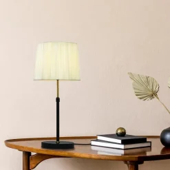 Outlet Aneta Lighting Ezai bordlampe justerbar 47-60 cm Svart / Messing