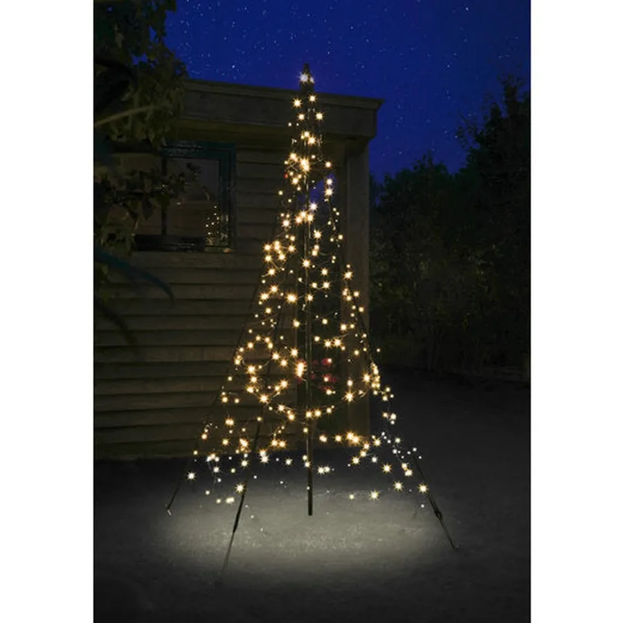 Online Fairybell 2 meter belysning med stang 300 LED IP44 utendørs Svart