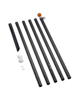 Clearance Fairybell 6 m flaggstang julebelysning m/stang - 1200 LEDlys Svart