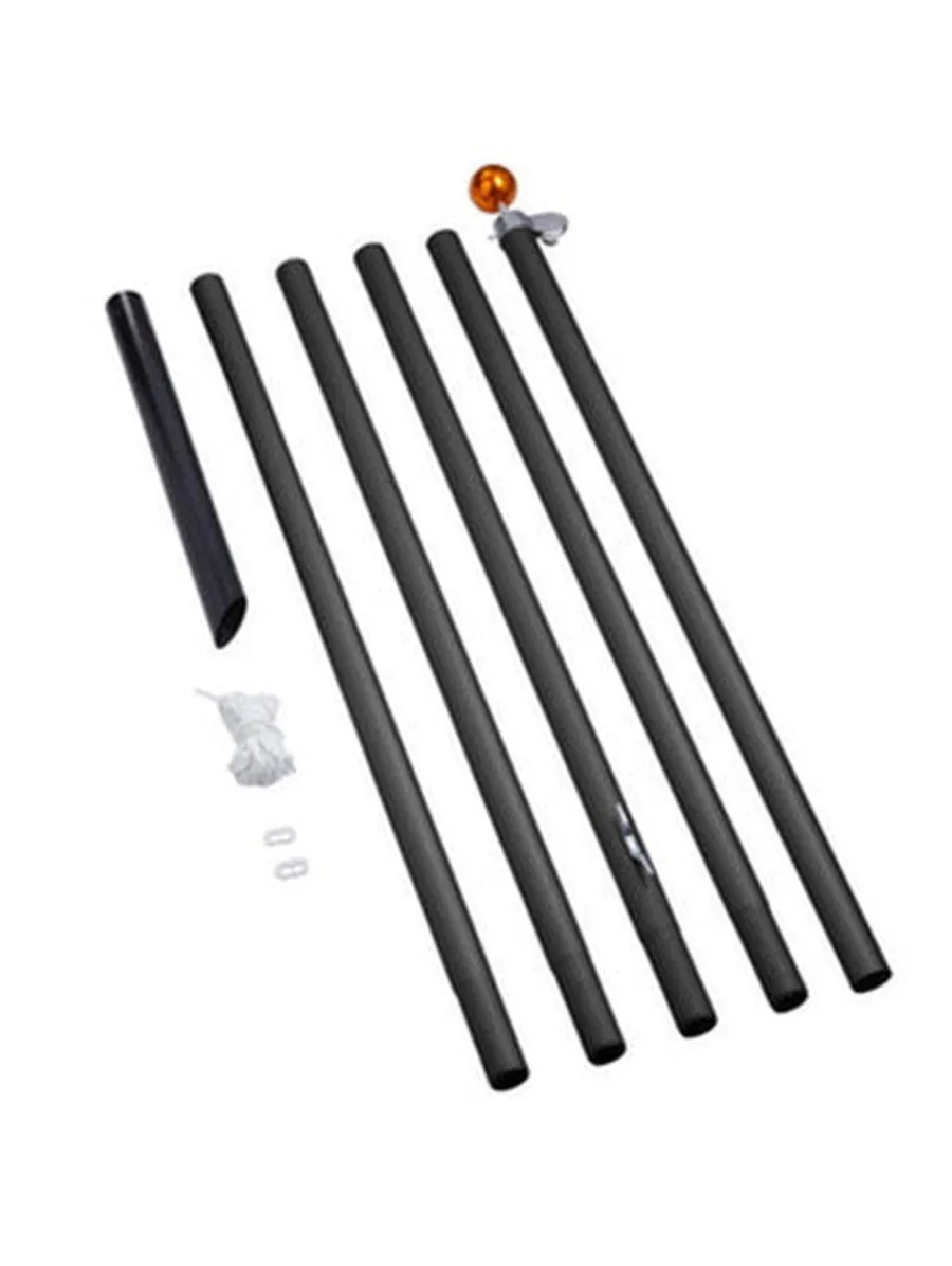 Clearance Fairybell 6 m flaggstang julebelysning m/stang - 1200 LEDlys Svart