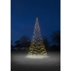 Clearance Fairybell 8M flaggstang julebelysning - 1500 LEDlys - med twinkle Svart