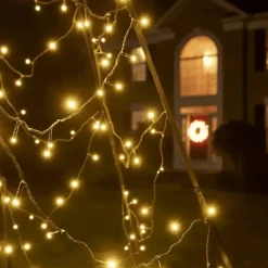 Clearance Fairybell 8M flaggstang julebelysning - 1500 LEDlys - med twinkle Svart