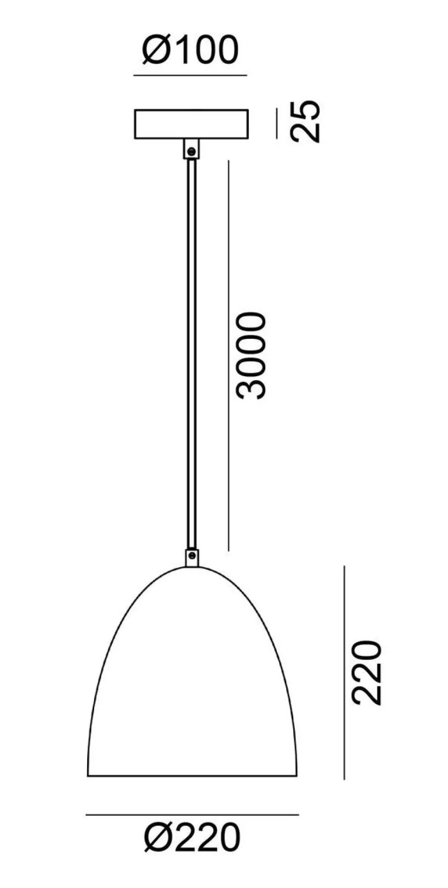 Online NorDesign Fiola takpendel 22 cm