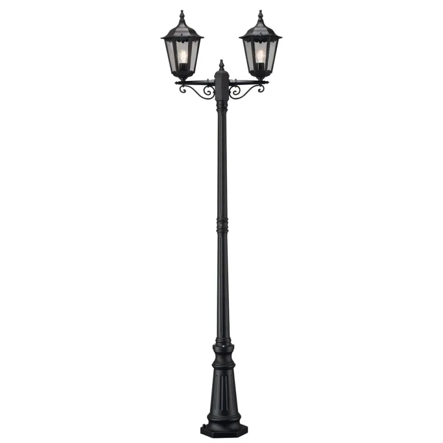 Discount Konstsmide Firenze 2-arm stolpe - 220cm Svart