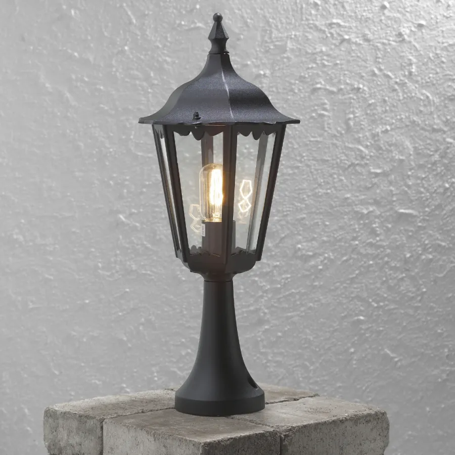 Discount Konstsmide Firenze portstolpe 55 cm - Svart