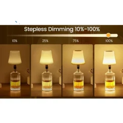 Clearance NorDesign Flaskelys ladbar 3000K/4500K/6000K/RGB - Touch dim Hvit
