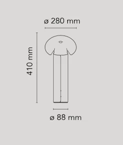 New Flos Chiara Bordlampe - Aluminium/ Antrasitt