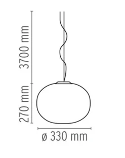 Outlet Flos Glo-Ball S1 taklampe - 33cm Opal