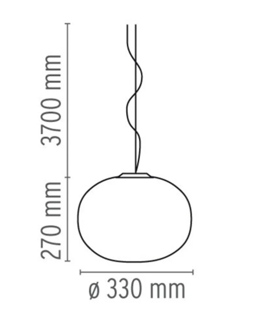 Outlet Flos Glo-Ball S1 taklampe - 33cm Opal