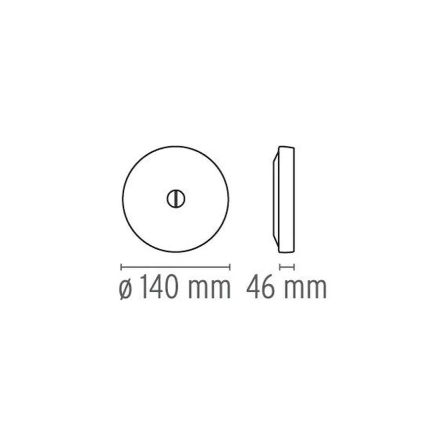 Hot Flos Mini Button Krom / Frostet