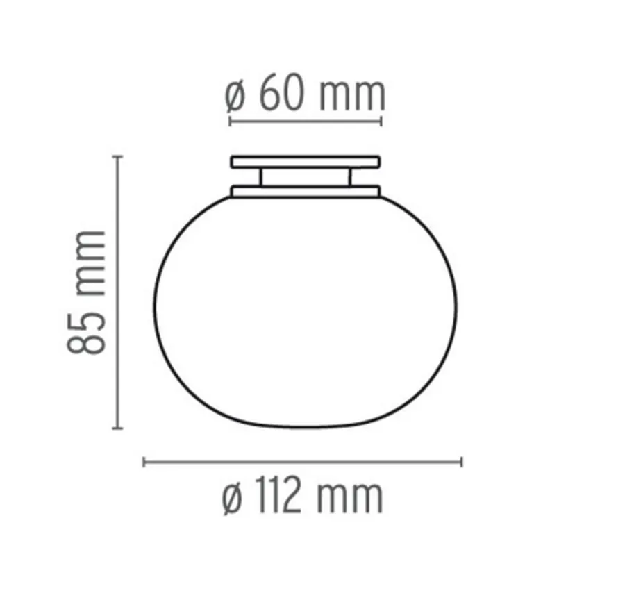 Best Flos Mini Glo-Ball C/W tak/vegg Opal