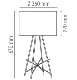Flos Ray bordlampe - glass Stål