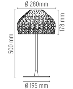 New Flos Tatou bordlampe T1 - Hvit