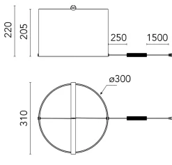 Flos To Tie T3 bordlampe Svart / Klart