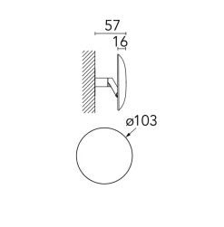 Best Flos Wall System Back 1 , Optisk Bryter for ekstern strømforsyning Krom