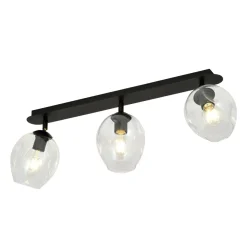 Sale Emibig Flow taklampe 3-lys - Svart/Klar Svart / Klar