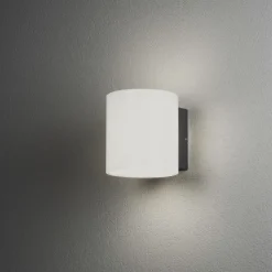 Sale Konstsmide Foggia vegglampe opp/ned utendørs IP54 10W - grå/Opal Antrasitt