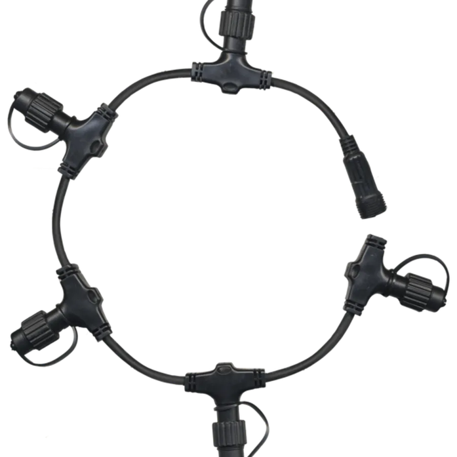 Online Star Trading Forgrening ring System 24 IP44 Svart