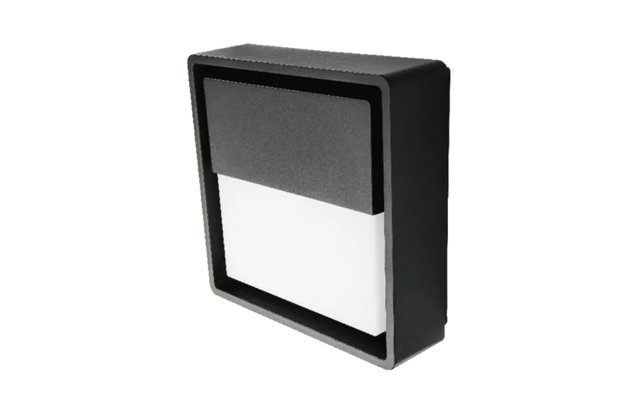 New Sg Armaturen As Frame square vegglampe 7W 3000 Kelvin IP66 Dimbar Svart