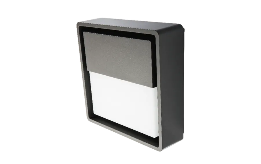 New Sg Armaturen As Frame square vegglampe 7W 3000 Kelvin IP66 Dimbar Svart