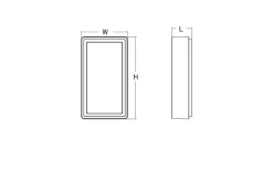 Outlet Sg Armaturen As Frame vegg/taklampe 8W LED m/sensor Grafitt