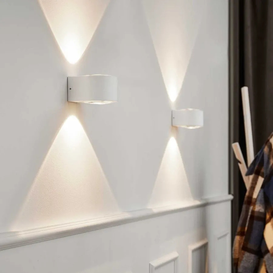 Sale LOOM Design Frey vegglampe IP65 2x6W 2700K - Hvit