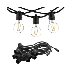 Outlet Nowodvorski Garden Garland utendørs lysslynge 6 meter 10 lys IP65 ekstra slynge - Svart