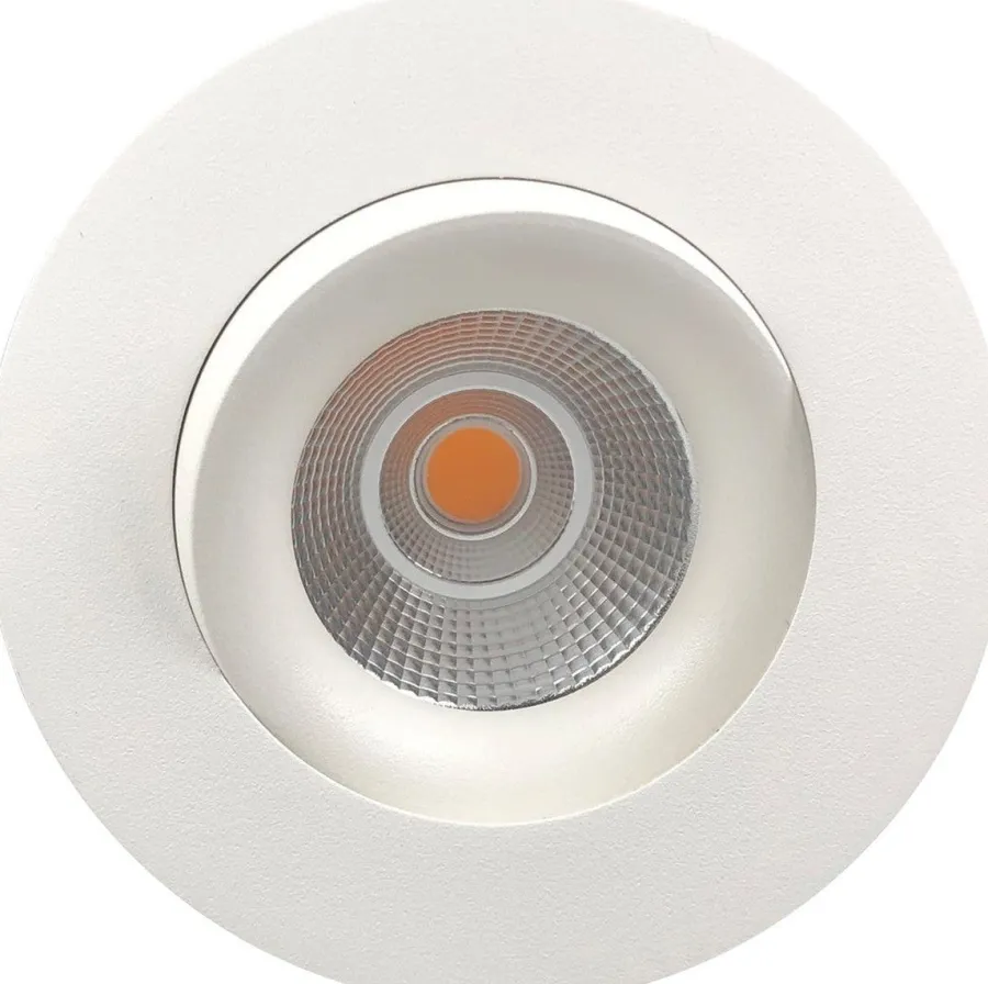 Best NorDesign Georgia 360 lavtbyggende downlight 7W 3000K RA97 Dimbar IP44 - Hvit